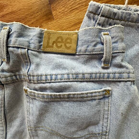 LEE VINTAGE x Womens Light Wash Faded Denim Mom Jeans Size 32" waist 80s 90s - Picture 8 of 8